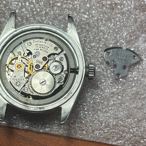 Tudor Oyster 7934 tropical dial with patina - 1962 - case by Rolex - Picture 9 of 10